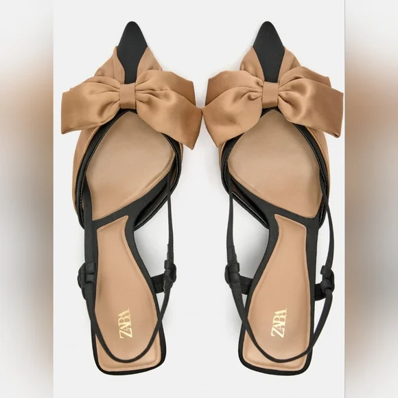 Zara, BOW TRIM SLINGBACKS, US 7.5 - Picture 14 of 14